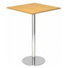 Système de tables conférence BISTRO H88Q C avec plateau couleur hêtre et pied chromé de hjh OFFICE PRO