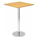 Système de tables conférence BISTRO H88Q C avec plateau couleur hêtre et pied chromé de hjh OFFICE PRO