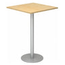 Système de tables conférence BISTRO H88Q S avec plateau en bois d'érable clair et pied argenté de hjh OFFICE PRO