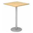 Système de tables conférence BISTRO H88Q S avec plateau en bois d'érable clair et pied argenté de hjh OFFICE PRO