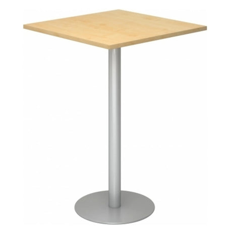 Système de tables conférence BISTRO H88Q S avec plateau en bois d'érable clair et pied argenté de hjh OFFICE PRO