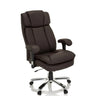 Siège pivotant BUILDER XXL I en similicuir marron foncé avec pied en étoile brillant de hjh OFFICE