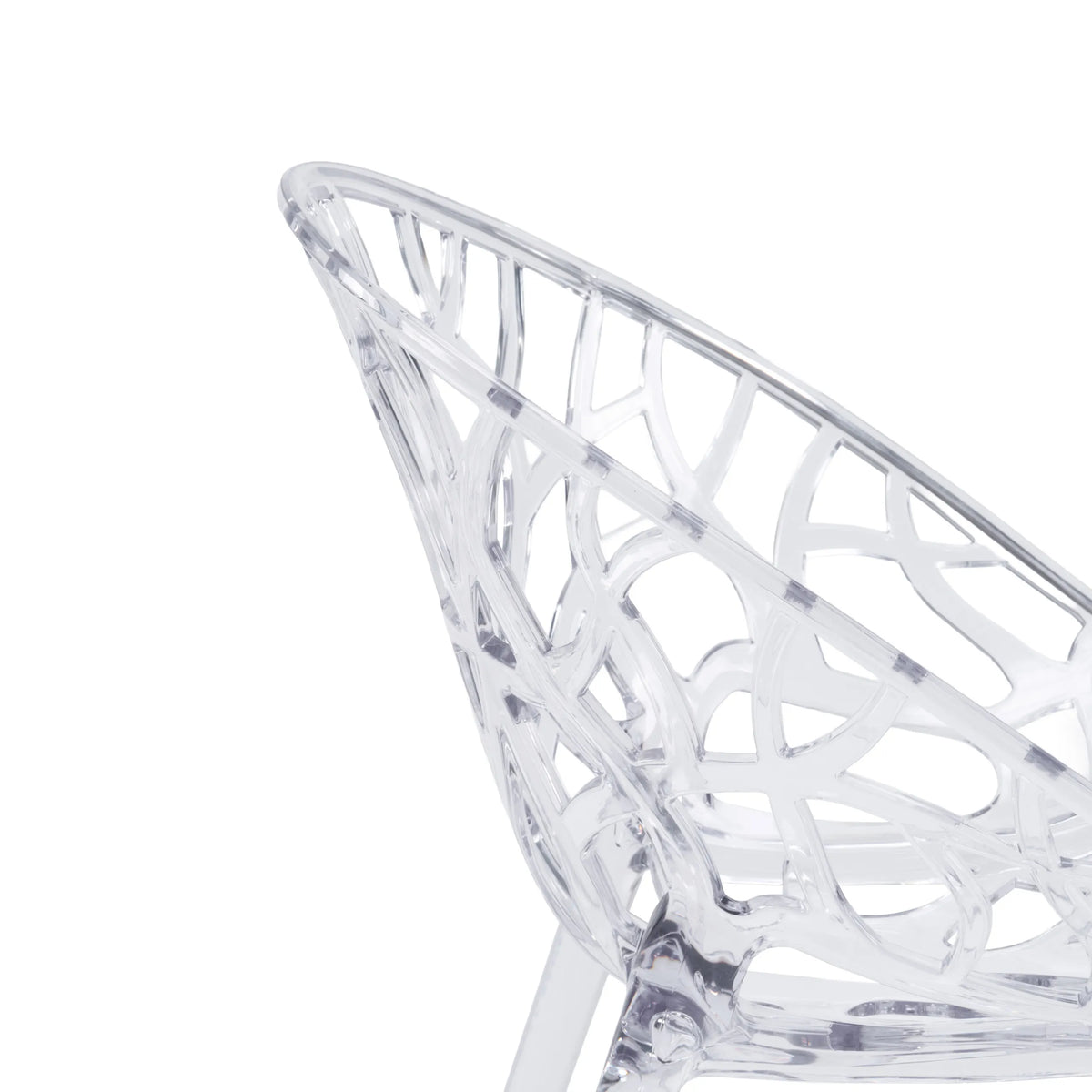 Motif en maille transparent de la coque d'assise de la Chaise à quatre pieds Artifo T de hjh LIVING