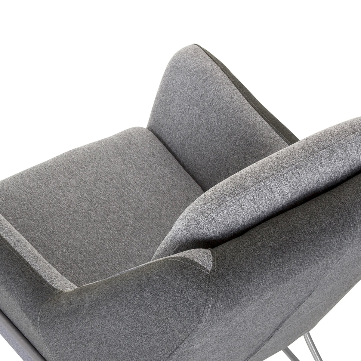 Revêtement en tissu gris et rembourrage du Fauteuil rembourré LAGUN de hjh OFFICE
