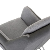 Revêtement en tissu gris et rembourrage du Fauteuil rembourré LAGUN de hjh OFFICE