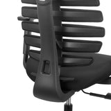 Dossier à lamelles horizontales du siège de bureau de qualité professionnelle ERGO LINE ECO en noir de hjh OFFICE