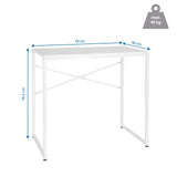Dessin dimensionnel du Bureau EASY UP H I de 78 × 46 cm et une charge maximale de 40 kg de hjh OFFICE