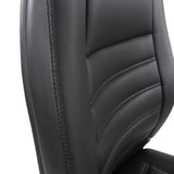 Revêtement en similicuir noir avec coutures sur le dossier de la chaise cantilever VITORO V de hjh OFFICE