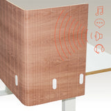 Cloison de table marron FLEXMIUT ROLL W aux propriétés d'absorption acoustique de hjh OFFICE