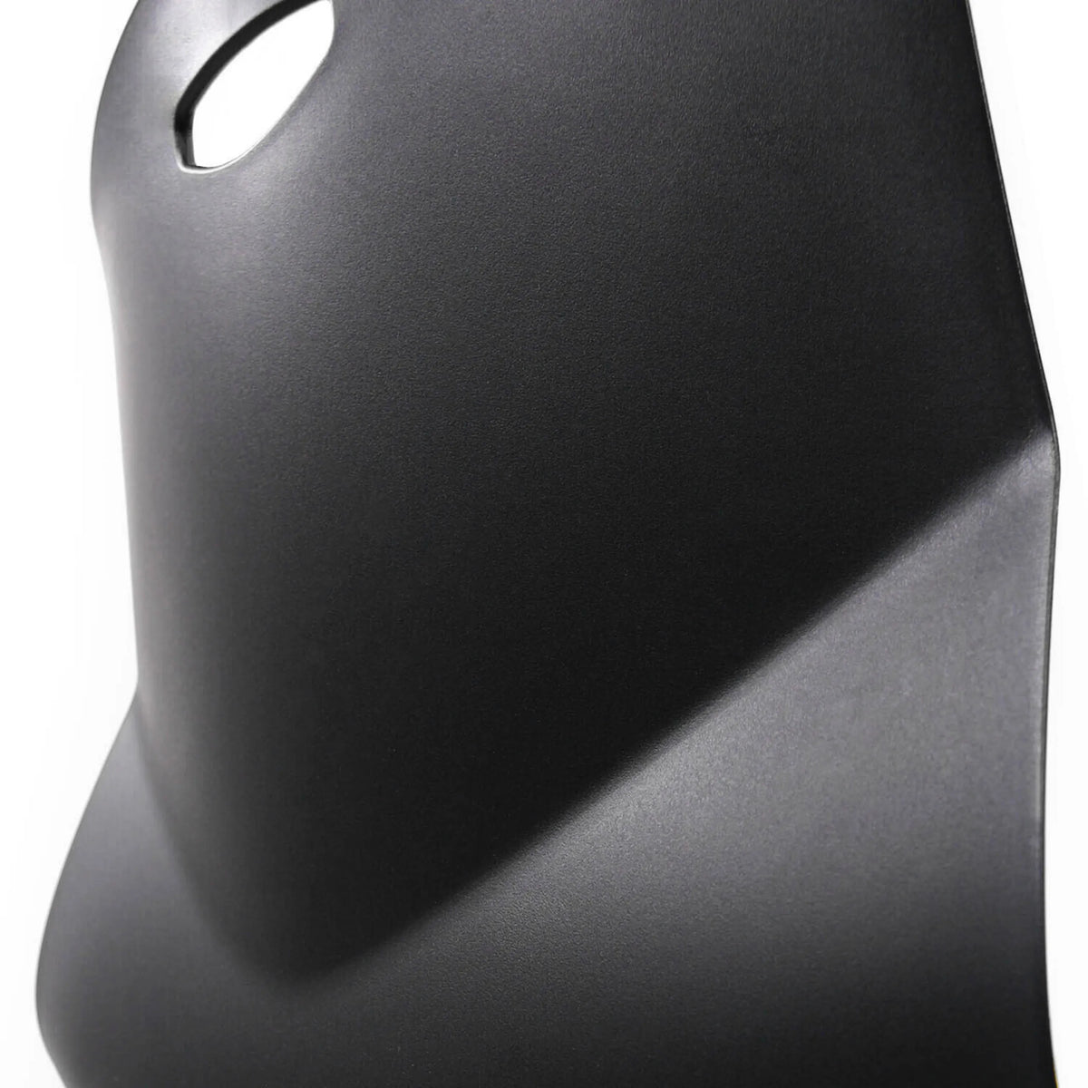 Dossier en plastique noir avec ouverture pour poignée de la Chaise à quatre pieds T36 V de hjh OFFICE