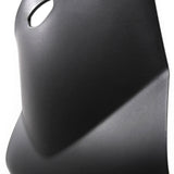 Dossier en plastique noir avec ouverture pour poignée de la Chaise à quatre pieds T36 V de hjh OFFICE