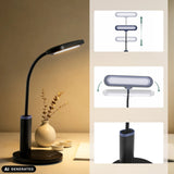 Lampe de bureau Lumanova D4 réglable en noir de hjh OFFICE (image générée par IA)