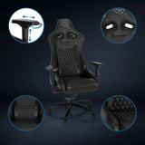 Fauteuil Gamer GAMEBREAKER SX 04 en noir avec accoudoirs réglables et revêtement capitonné de hjh OFFICE