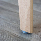 Pied en bois avec patin gris de la Chaise rembourrée SCANDI TED de hjh LIVING
