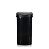 Poubelle à capteur CLEAN VI noire avec couvercle brillant de hjh OFFICE – vue à 360° (vue de face 0°)