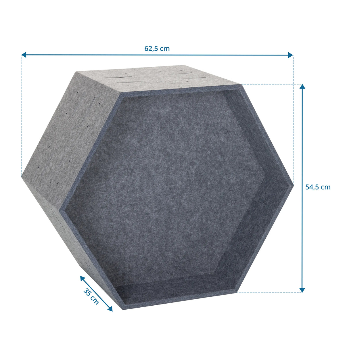 Dessin coté de la Cloison de séparation FLEXMIUT STORE B de 62,5 × 54,5 cm de hjh OFFICE