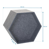 Dessin coté de la Cloison de séparation FLEXMIUT STORE B de 62,5 × 54,5 cm de hjh OFFICE
