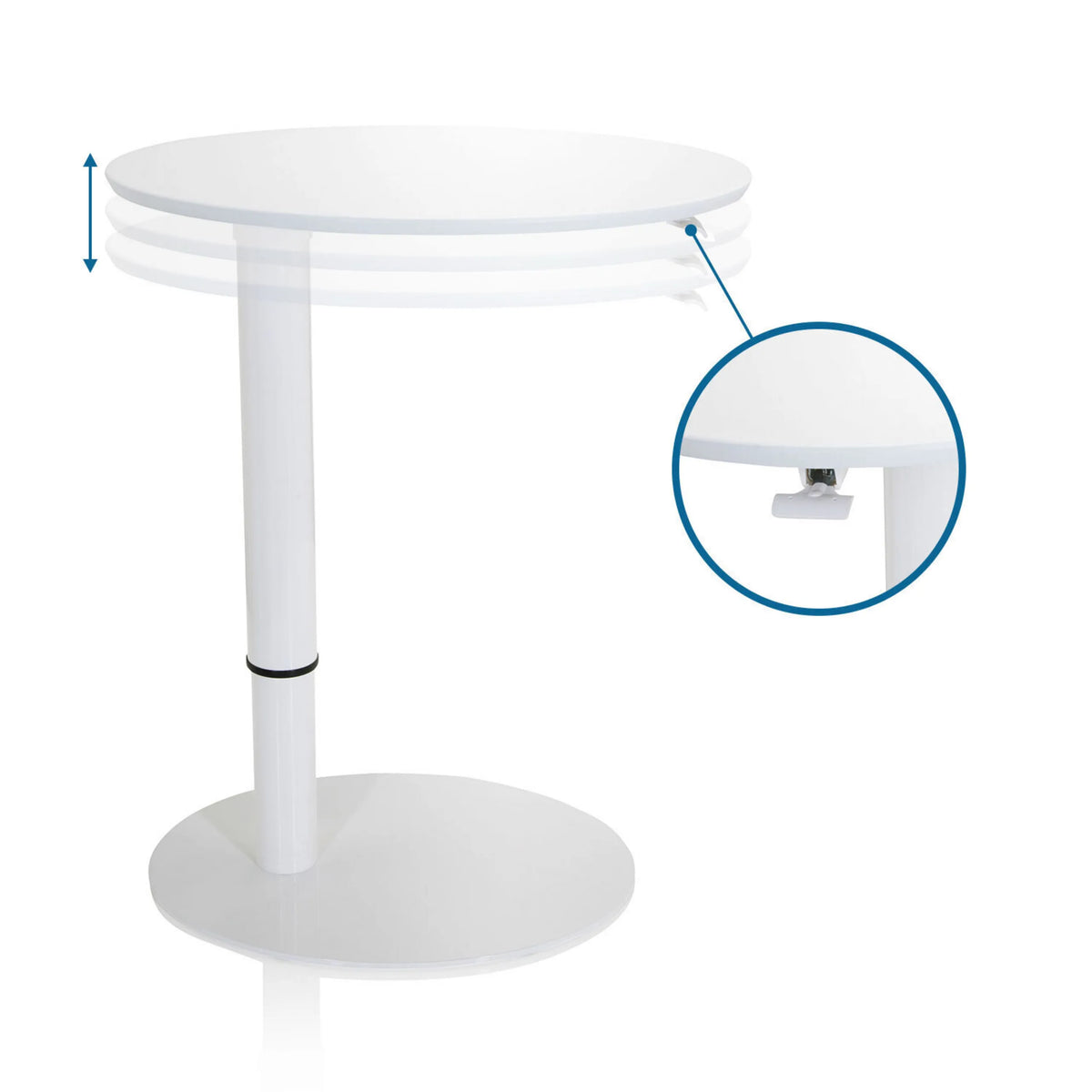 Plateau réglable en hauteur du bureau assis-debout STAND III en blanc de hjh OFFICE