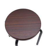 Assise ronde aspect noyer du Tabouret ALRANDA de hjh LIVING