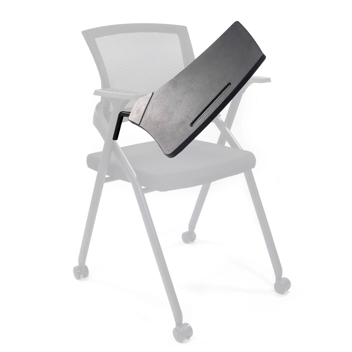 Plateau d'écriture noir TABLET PRIORITY II comme Accessoires pour chaises de hjh OFFICE – vue à 360° (vue arrière 180°)