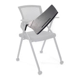 Plateau d'écriture noir TABLET PRIORITY II comme Accessoires pour chaises de hjh OFFICE – vue à 360° (vue arrière 180°)