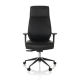 Siège de direction de qualité professionnelle VITORO ECO noir avec accoudoirs et piètement à cinq roulettes de hjh OFFICE – vue à 360° (vue de face 0°)