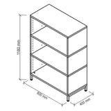 Dessin technique de l'étagère FlexWall 1180 x 800 mm de hjh OFFICE PRO