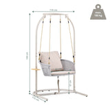 Maßzeichnung des Hängesessels Skylo mit 199 cm Höhe und 110 cm Breite von hjh LIVING