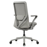 Vue arrière du Siège de bureau haut de gamme VERVIO en gris avec dossier en maille de hjh OFFICE