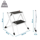 Dessin dimensionnel de l'Échelle pliante SOLID W1 d'une hauteur de 44 cm et d'une capacité de charge de 150 kg de hjh OFFICE