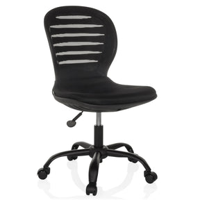 Siège de bureau à domicile CASLA noir avec dossier en maille et cinq roulettes de hjh OFFICE