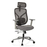 Siège de bureau haut de gamme CASSILIS W en gris avec dossier en maille et appuie-tête de hjh OFFICE