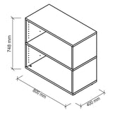 Dessin technique du corps FlexWall de 800 × 400 mm de hjh OFFICE PRO
