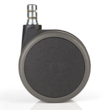 Roulette 5x ROLO No-Noise 11mm/75mm seule, noire, pour sols durs avec goupille de fixation métallique de hjh OFFICE