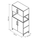 Dessin technique de l'armoire FlexWall de 1532 × 800 mm de hjh OFFICE PRO