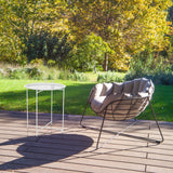 Table d'appoint ALLRUND blanche en métal avec plateau et piètement ronds de hjh LIVING
