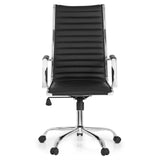 Siège de direction de qualité professionnelle VEMONA 20 noir, surpiqûres, accoudoirs et base à roulettes de hjh OFFICE – vue à 360° (vue de face 0°)