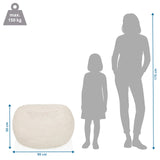 Dessin coté du Pouf Sitzolo R de 90 × 50 cm et charge maximale de 150 kg de hjh LIVING