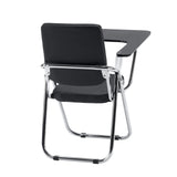 Chaise pliante Esto T noire avec tablette intégrée et structure chromée de hjh OFFICE