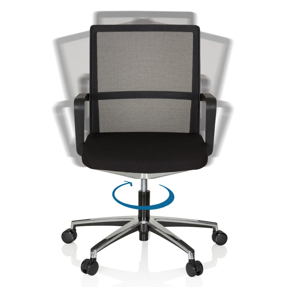 Fonction pivotante à 360 degrés du Siège de bureau de qualité professionnelle MOVE-TEC NET 3D en noir de hjh OFFICE