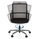Fonction pivotante à 360 degrés du Siège de bureau de qualité professionnelle MOVE-TEC NET 3D en noir de hjh OFFICE