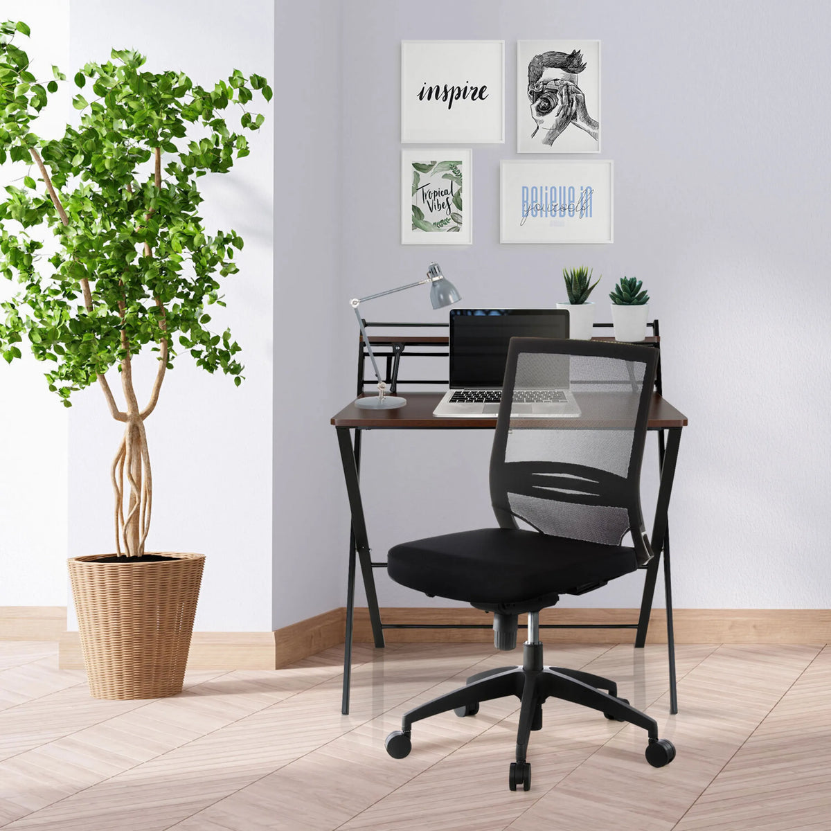 Siège de bureau de qualité professionnelle PORTO ECO noir avec dossier en maille et piètement à roulettes de hjh OFFICE