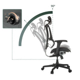 Dossier réglable du siège de direction de luxe ERGOHUMAN SLIM ECO F GEN2 avec un angle d'inclinaison jusqu'à 90° de hjh OFFICE