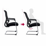 Mécanisme d'inclinaison du dossier de la chaise cantilever Ergomy Meet en noir de hjh OFFICE