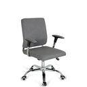 Siège de direction pour bureau à domicile CHARLES I en gris foncé avec accoudoirs et pied brillant de hjh OFFICE