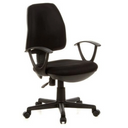 Siège de bureau à domicile CITY 10 noir avec accoudoirs et base à roulettes de hjh OFFICE