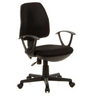 Siège de bureau à domicile CITY 10 noir avec accoudoirs et base à roulettes de hjh OFFICE