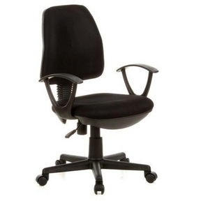 Siège de bureau à domicile CITY 10 noir avec accoudoirs et base à roulettes de hjh OFFICE