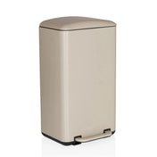 Poubelle CLEAN BEVA beige d'une capacité de 30 litres avec pédale de hjh OFFICE