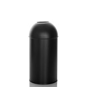 Poubelle noire CLEAN OR 50 avec couvercle arrondi et forme cylindrique de hjh OFFICE